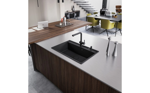 Кухненска мивка FRANKE Maris MRG 610-72 TL – Fragranite, Black Matt, 76 × 51 см