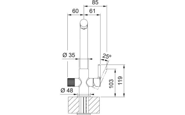 Смесител Franke Lina Clear Water 2.0 Chrome – трипътна система