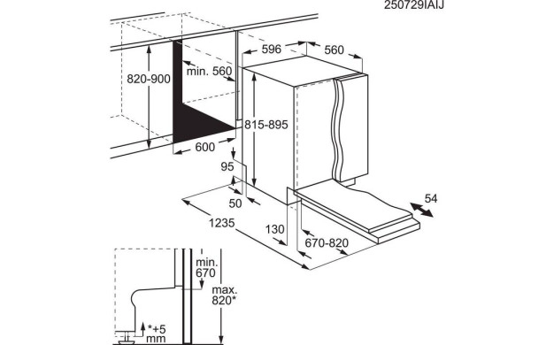 Съдомиялна за вграждане 60 см Electrolux KL82A505S