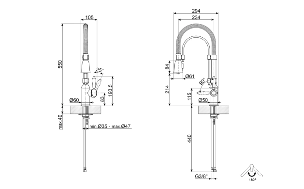 Смесител SMEG MIDR7CR-2 – ретро лукс