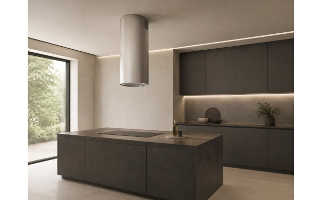 Sirius MO407 Inox – премиум островен аспиратор от неръждаема стомана, Ø37 см, 650 м³/ч
