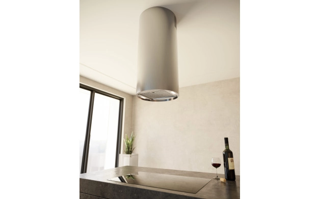 Sirius MO407 Inox – премиум островен аспиратор от неръждаема стомана, Ø37 см, 650 м³/ч