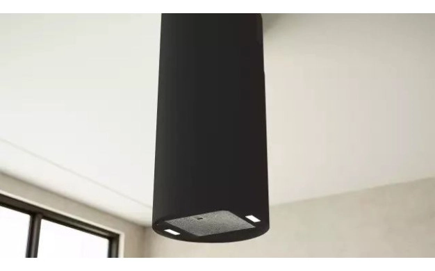 Sirius MO407 Black– премиум черен островен аспиратор, Ø37 см, 650 м³/ч