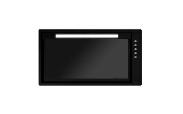 Sirius SM927 52 см черен – премиум аспиратор за вграждане със стъклен панел