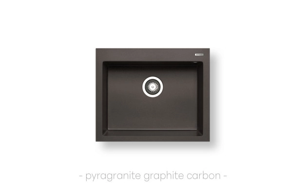 Пирогранитна мивка PYRAMIS Istros (61x50) 1B - Carbon