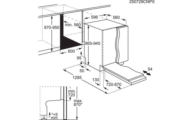 Съдомиялна за вграждане Electrolux XXL E87LB200S