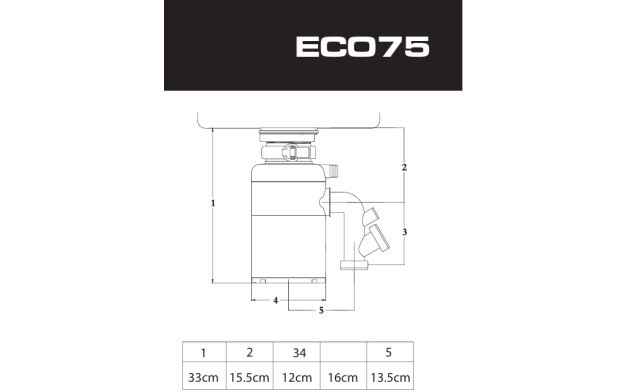 Мелница за хранителни отпадъци STATUS ECO75