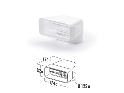 Вертикална лакътна извивка 90° Naber Flow 125